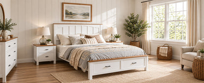 Queen Size Farmhouse Metal Bed Frame, Platform Bed , Mattress Foundation with Wood Support Slats, No Box Spring Needed, Noise Free.