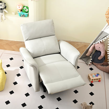 Manual Rocker Recliner Chair for Adults, Rocking Glider Recliner, PU Leather Rocking Chair