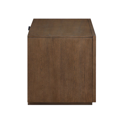Leanna Brown Oak Nightstand w/Wood Top