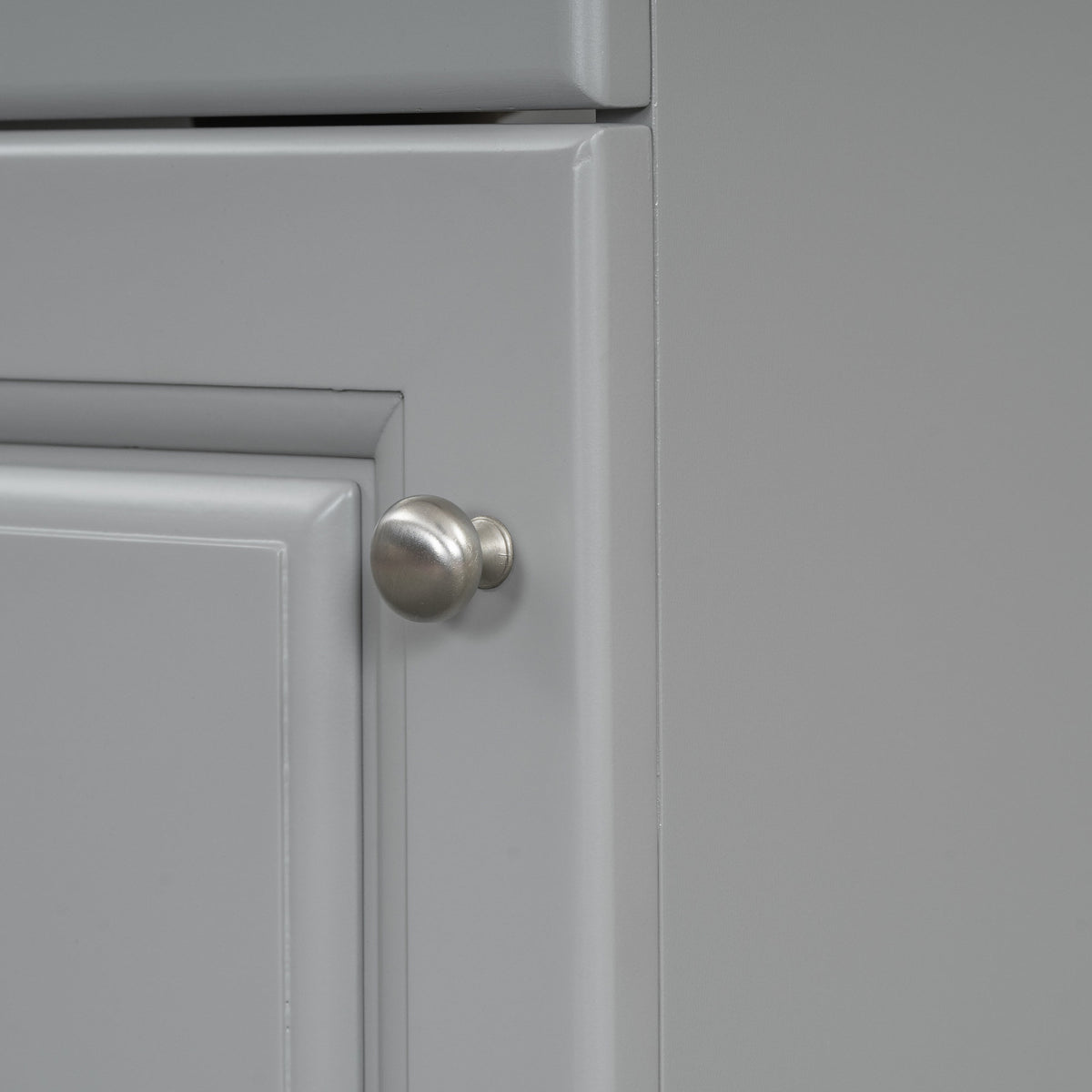 [Video] 18" Bathroom Vanity with Sink, Vanity Cabinet with Door Shelf and Adjustable Shelf, Grey