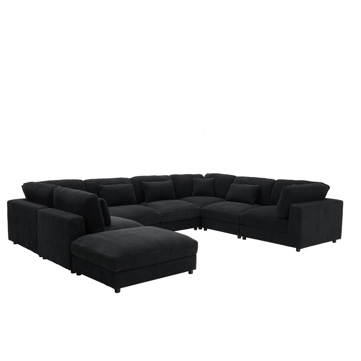 Corduroy Upholstered Modular Sectional