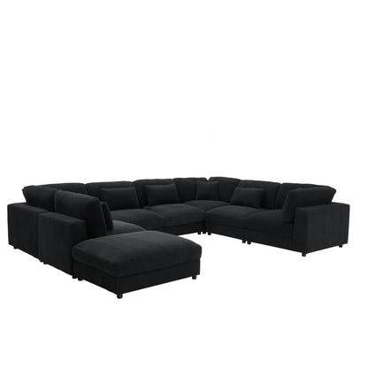Corduroy Upholstered Modular Sectional