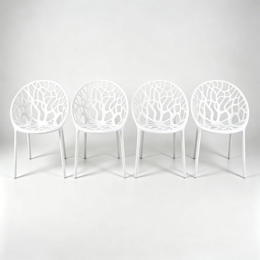 Plastic Dining CHAIR 4PCS white,set of 4