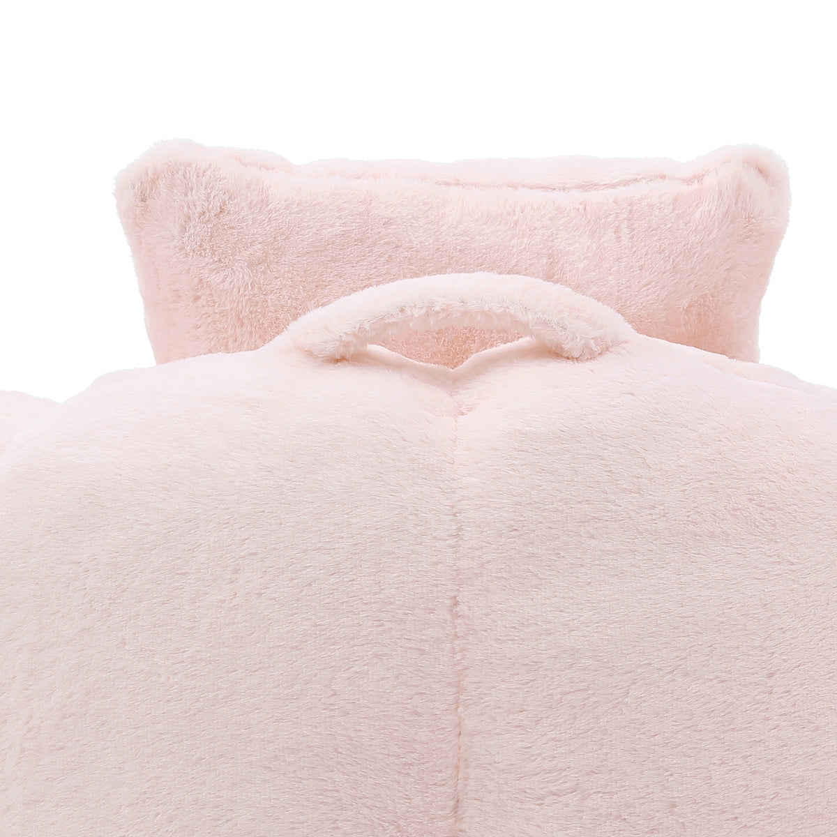 Giant Bean Bag Chair withFootstool, Oversized Bean Bag  for Adults and Kids, Faux Fur Shell-Shaped Large Chair with Filler, Stuffed Big Accent Sofa,  Floor Sofa for Gaming,Reading Living Room Bedroom