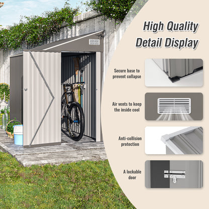 Campcraft Optional two-color storage shed, single hinge door with sloping roof, solid structural design, good ventilation, surface with protective film, and suitable for various scenarios
