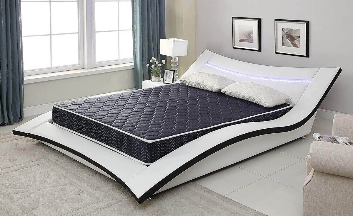 6 Inch Waterproof Foam Mattress, Navy Blue Quilted Breathable Fabric, Twin Size