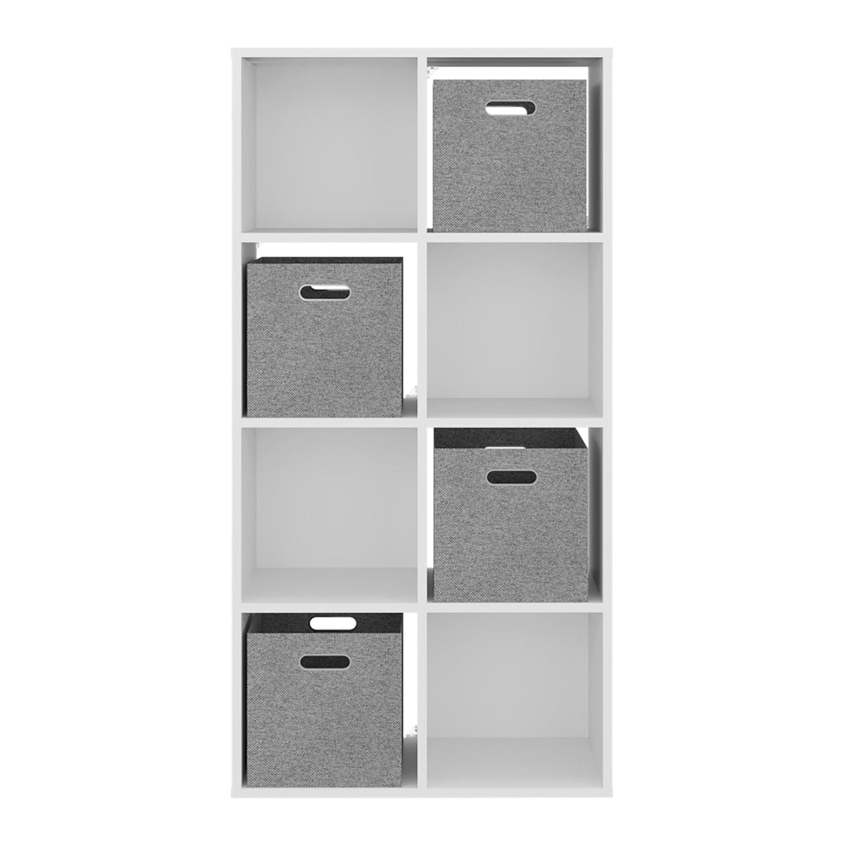 Brookhaven Cube Bookcase with 6 Storage Shelves, Modern Freestanding Bookshelf for Living Room and Home Office