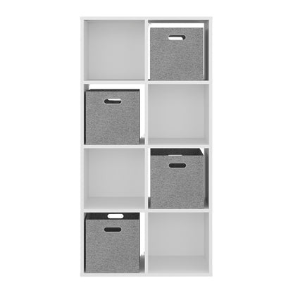 Brookhaven Cube Bookcase with 6 Storage Shelves, Modern Freestanding Bookshelf for Living Room and Home Office