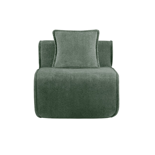 Armless Sofa Velvet-Green