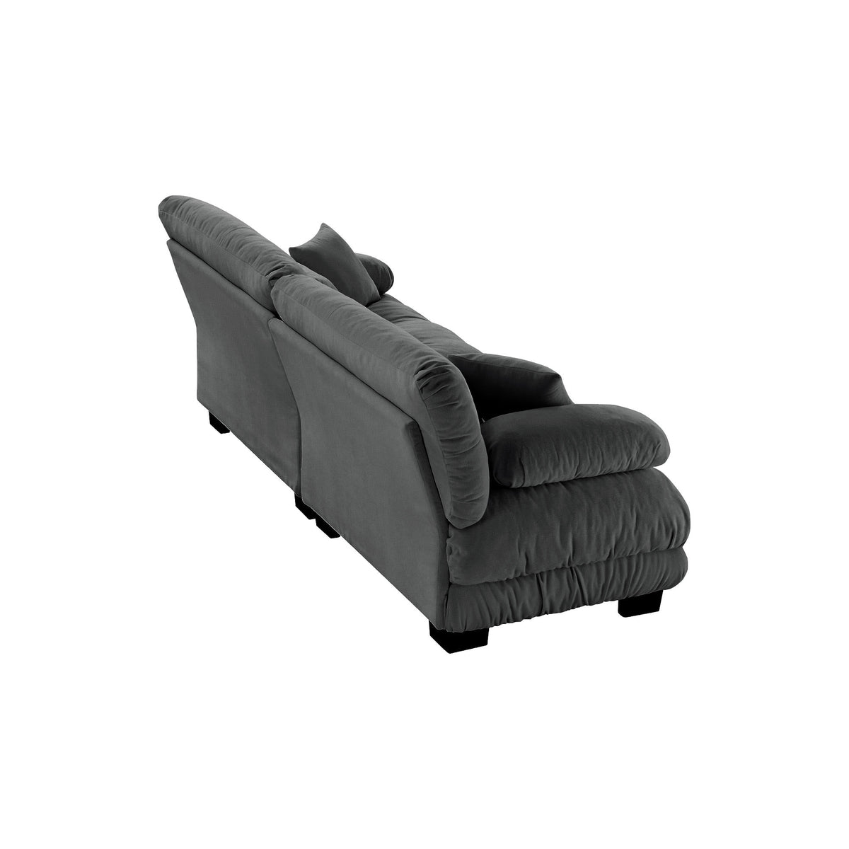 Cloud Couch 2 Seater Sofa, Chenille 2 - Seat sofa with 2 Lumbar pillows and 2 throw pillows, Chenille Gray