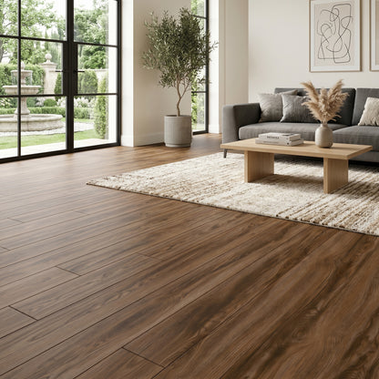 Peel and Stick Vinyl PVC Floor Tile 36x6 inches,60-Pack 90 Sq.Ft,  water-resistant for Transfer Bathroom, Kitchen, Living Room, Bedroom,Brown