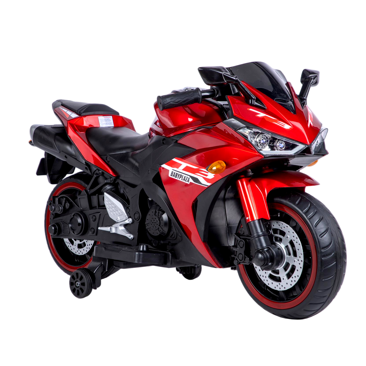 Kids Motorcycle 12 V Motorcycle For Kids 3-8 Years Boys Girls,Kids Motorcycle Ride On Toy With Training  Wheels/Manual Throttle/ Drive By Hand /Lighting  Wheels