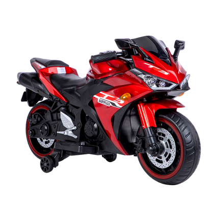 Kids Motorcycle 12 V Motorcycle For Kids 3-8 Years Boys Girls,Kids Motorcycle Ride On Toy With Training  Wheels/Manual Throttle/ Drive By Hand /Lighting  Wheels