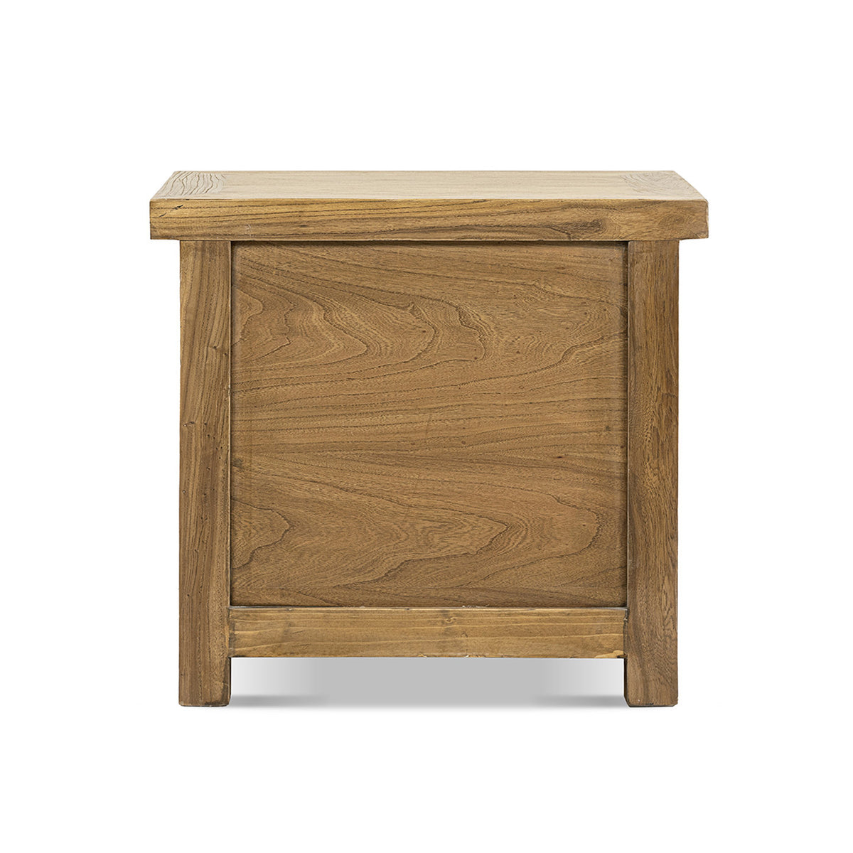 Rowan 26" Reclaimed Elm Wood 2-Door Cabinet, Light Natural Brown