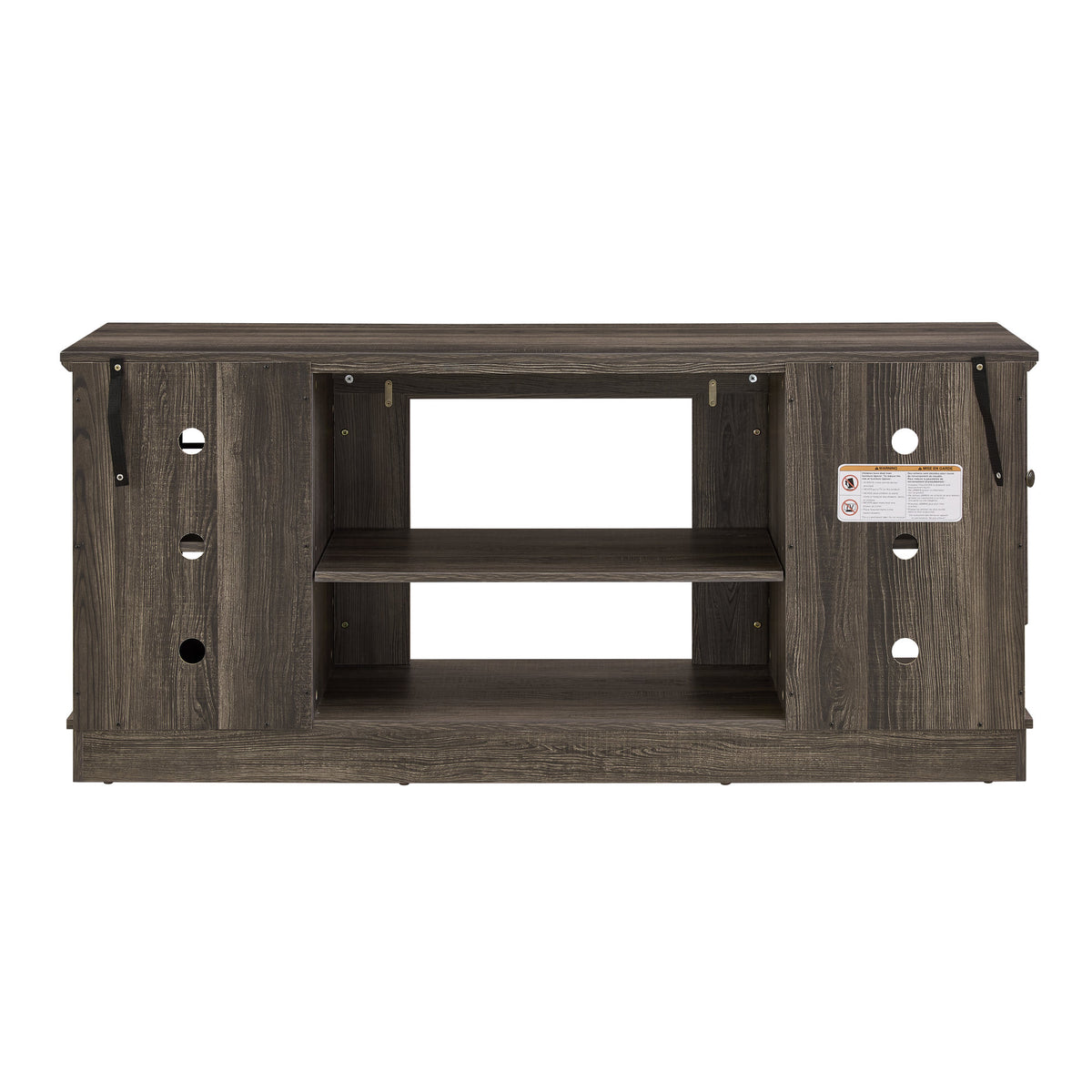 58" Modern TV Stand with 2-Door Storage, Faux Stone Media Console Cabinet, Grey Large Entertainment Center