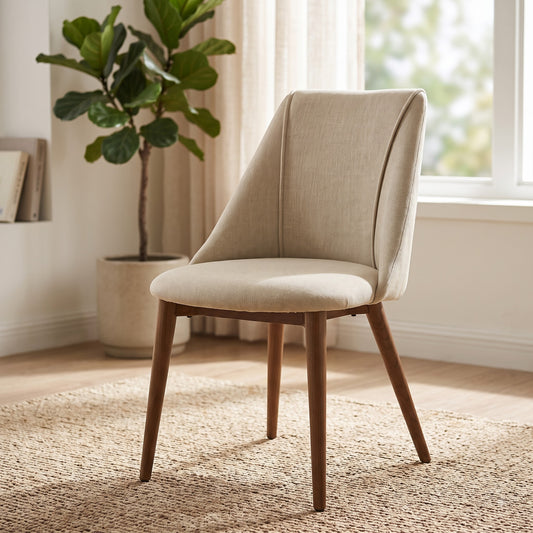 Elowen Beige Upholstered Side Chair (Set of 2)