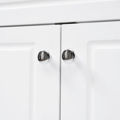 46" Bathroom Vanity without Sink, Cabinet Only, Soft-Close 6 Drawers & Double Doors with 2-Tier Shelves, Solid Pine Legs, White (Same SKU: N759P351752K)