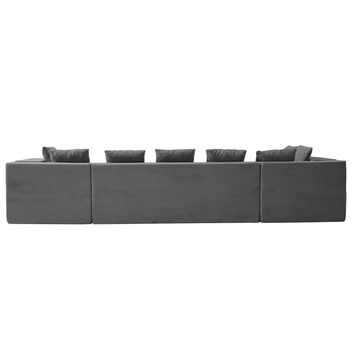 142.5-inch L-shaped sectional sofa, filled with high-resilience foam for a cloud-like seating experience.