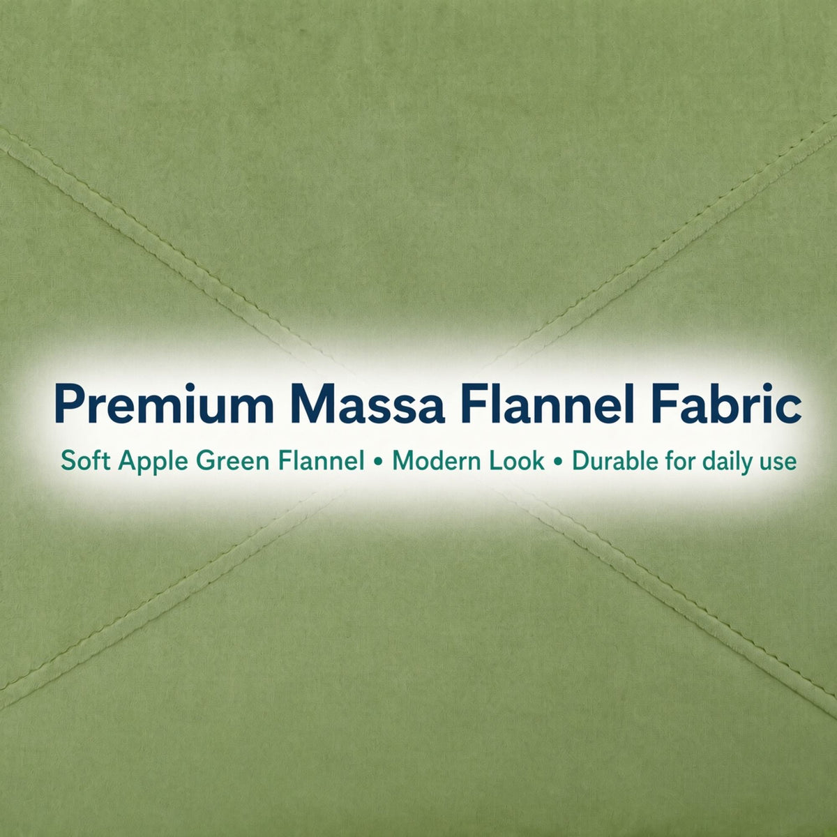 95.5 x 75 Inches Width Apple Green Modular L-Shaped Sectional Sofa 6-Seater 4-Piece Massa Flannel  Fabric Couch with Chaise