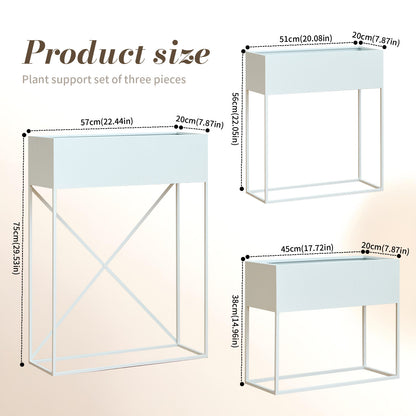 3‑Pack Pre‑Assembled Metal Raised Garden Bed Planter Stand with Non‑Woven Liner, UV‑Resistant Coated Elevated Flower Herb Planter Box, Rectangular Plant Holder for Patio Balcony Backyard Indoor Outdoo