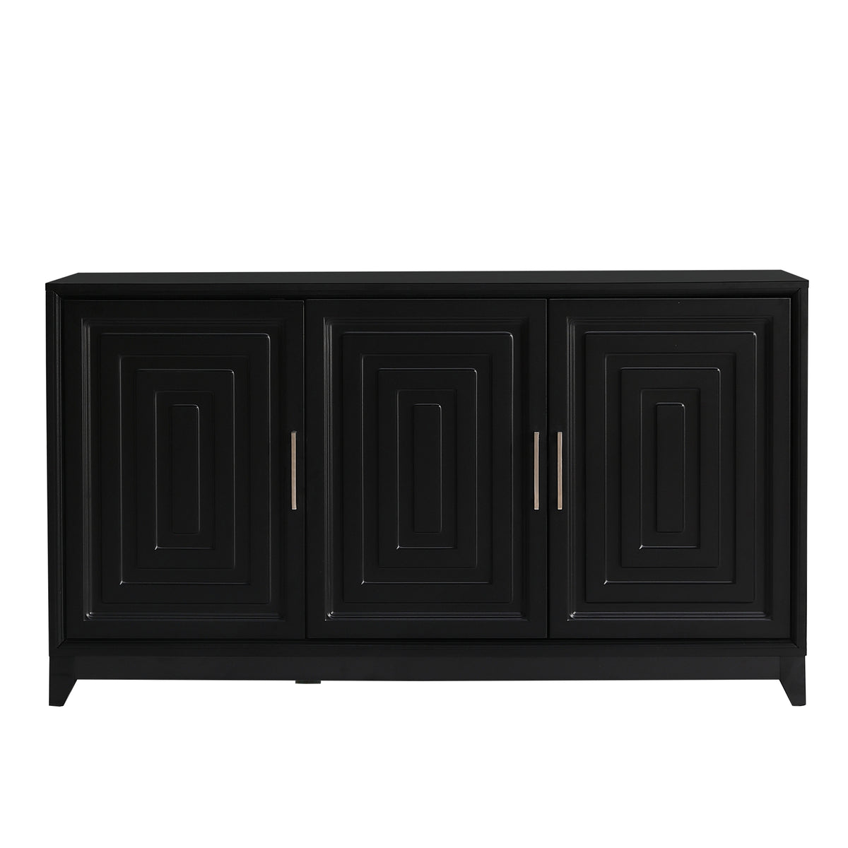 VIBE HAUS TV Stand for TVs up to 65 Inches, Modern Entertainment Center Media Console Cabinet with 2 Spacious Storage Space, Solid Wood Legs for Living room(Same SKU:N724P206551B)