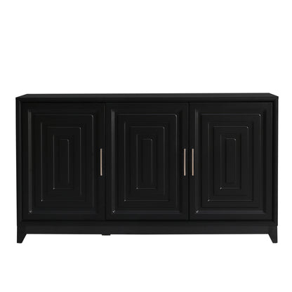 VIBE HAUS TV Stand for TVs up to 65 Inches, Modern Entertainment Center Media Console Cabinet with 2 Spacious Storage Space, Solid Wood Legs for Living room(Same SKU:N724P206551B)