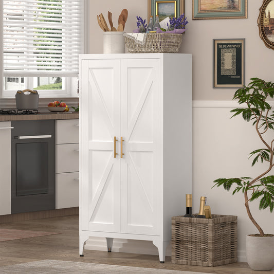 Metal Adjustable 2 Doors Metal Storage Cabinet Kitchen Pantry Cabinet With Adjustable Shelves all Steel Cabinet Locker – Model T3625P390896