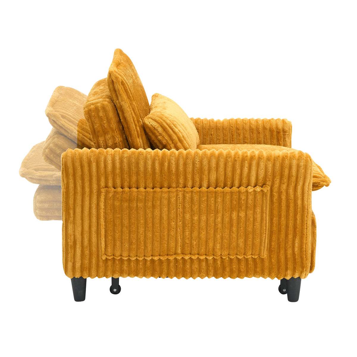 orange comfortable chair for Small apartment Bedroom space Balcony Small sofa bed Lazy Small sofa with a pillo