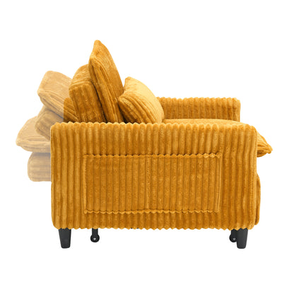 orange comfortable chair for Small apartment Bedroom space Balcony Small sofa bed Lazy Small sofa with a pillo