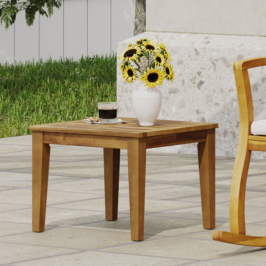 Hampton Outdoor Acacia Wood Side Table, 20 'W x 20 'D x 15.75 'H,