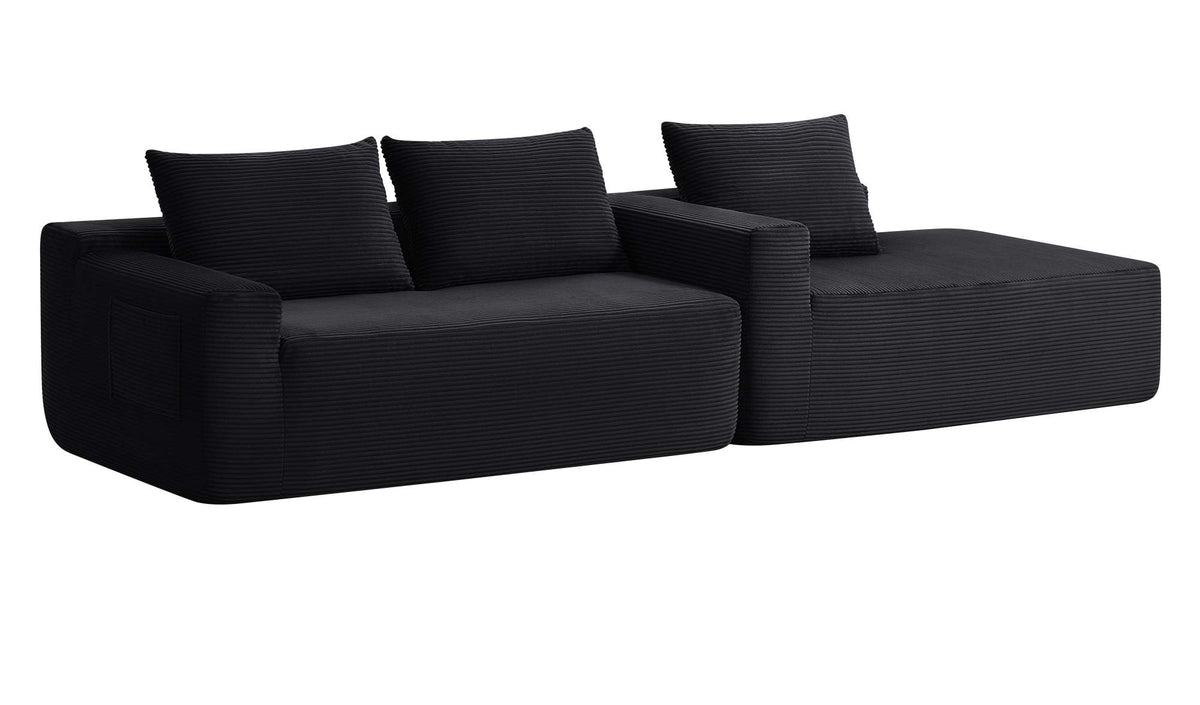 NEW 96.9" Cloud Sectional Couch with L-Shape Chaise, Modern Modular Sofa with Deep Seat, Upholstered Couches, No Assembly Required