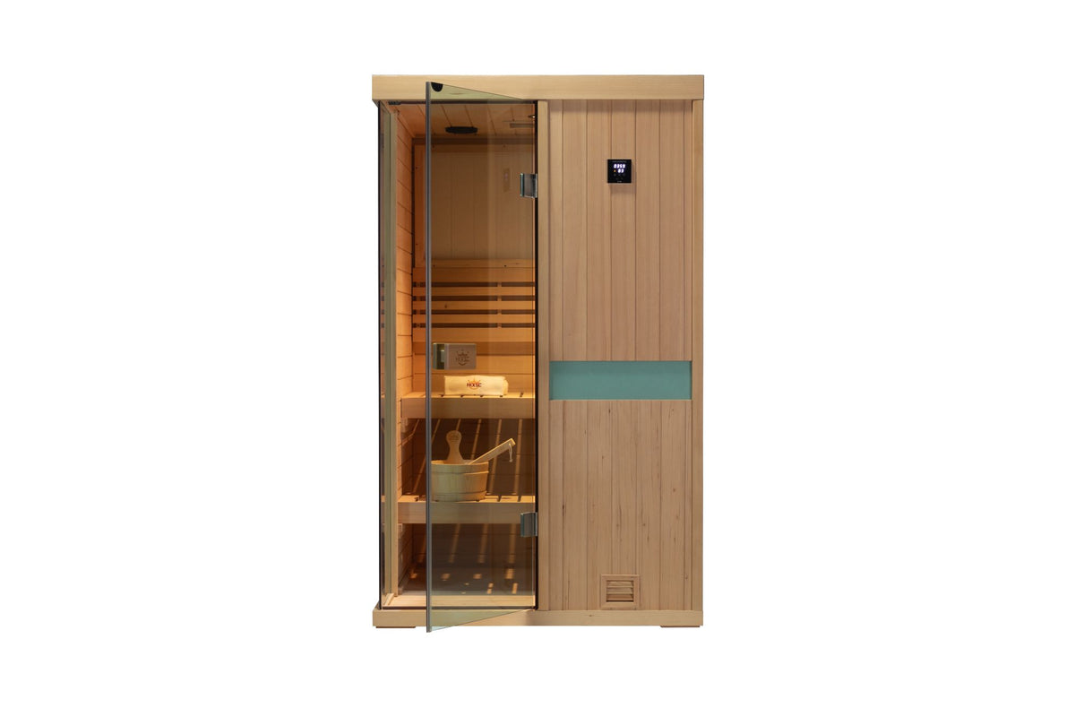 3 person hemlock wood Steam Sauna room