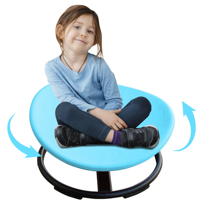 Sensory Spinning Chair for Autistic Kids, Swivel Chair, Sensory Toys Gifts for Toddlers with ADHD, Sit and Spin Toys,Training Body Coordination, Indoor & Outdoor, blue