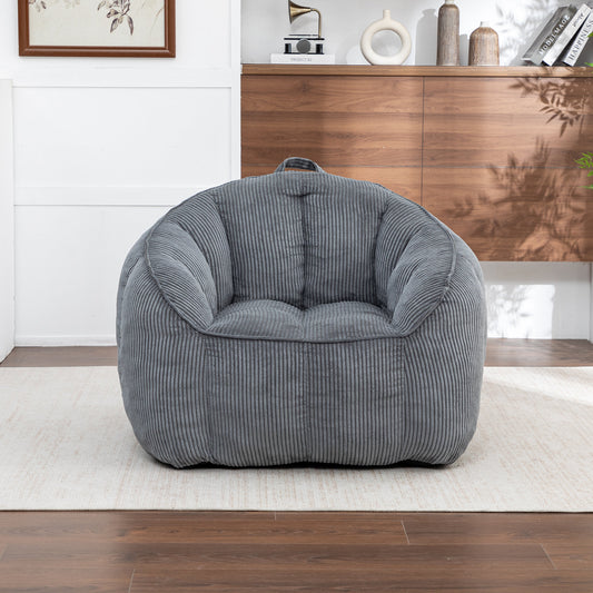 Giant Bean Bag Chair Sofa for Adults Teens, Comfy Corduroy Large Bean Bag Chairs with Armrests