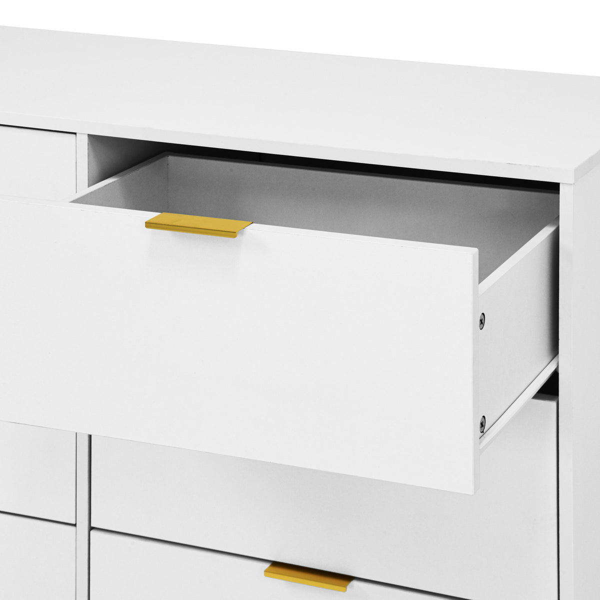 Simply Modern 6-Drawer Dresser, Chest of Drawers for Bedroom, Living Room, Hallway, and Entryway - Large Storage Cabinet White