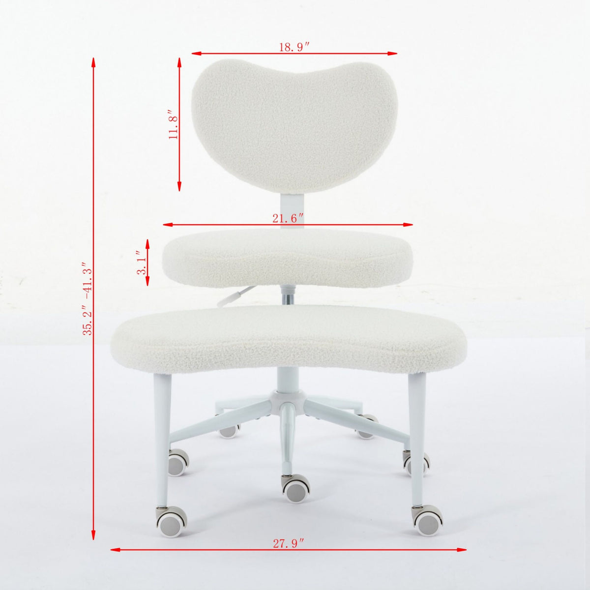 Meditation Chair Plus, Cross Legged Chair with Wheels, ADHD Chair, Criss Cross Desk Chair with Lumbar Support and Adjustable Stool – Pink