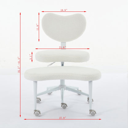 Meditation Chair Plus, Cross Legged Chair with Wheels, ADHD Chair, Criss Cross Desk Chair with Lumbar Support and Adjustable Stool – Pink