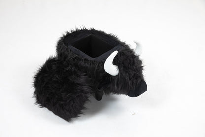 Harry the Buffalo Cow Storage Ottoman- Black