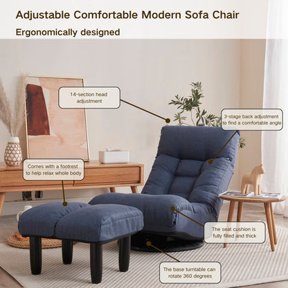 floor chair single sofa reclining chair Japanese chair lazy sofa tatami balcony reclining chair leisure sofa adjustable chair
