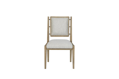Modern Upholstered Dining Chair with Performance Fabric & Floating Back Design (Set of 2)