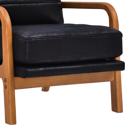 Foil fabric wood armchair
