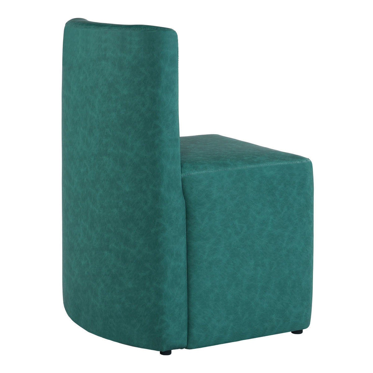 Set of 2 Green PU Upholstered Dining Chairs, Vintage Green Finish, Plywood Frame, 400lbs Capacity, Fully Assembled