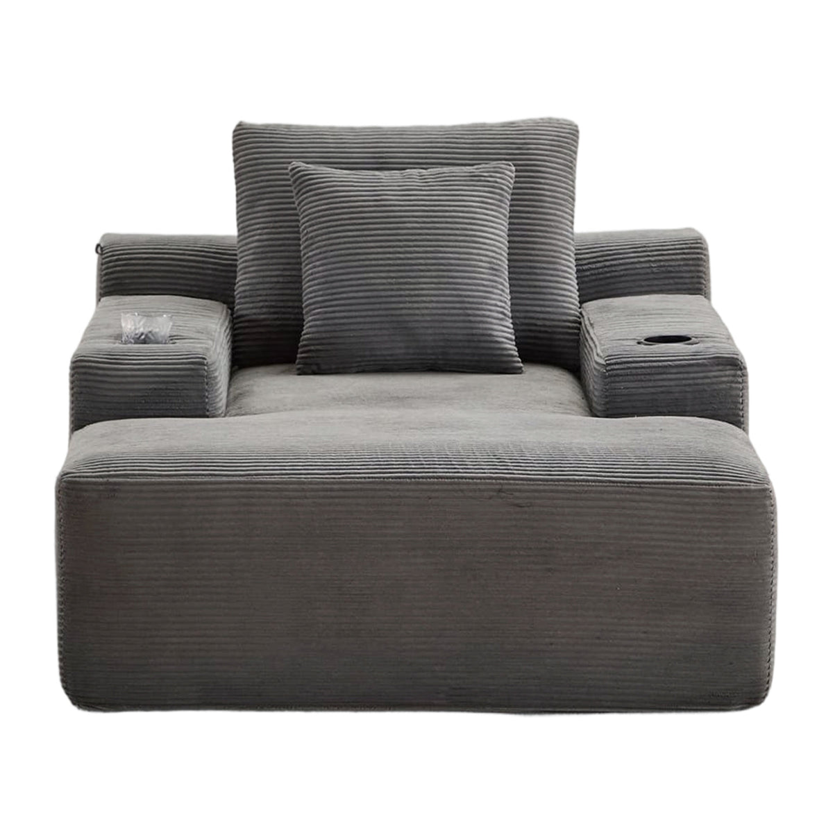Morpheus Oversized Compressed Single Sofa,Grey