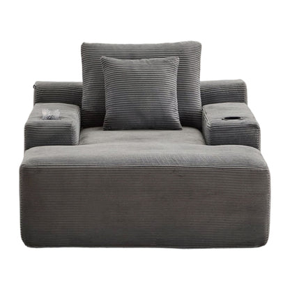 Morpheus Oversized Compressed Single Sofa,Grey