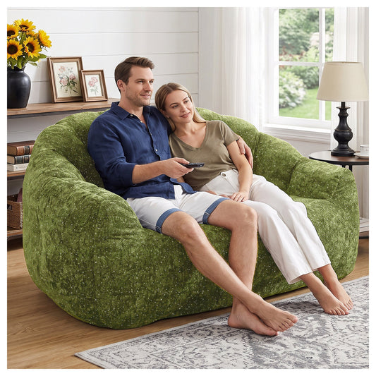 [Starry Sky] Bear Paw Sofa,Comfy Beanbag Chair with Spacious Design Oversized Bean Bag Sofa with Armrest with Filler for Living Room Bedroom.Shiny Silver Thread Faux Fur Plush.