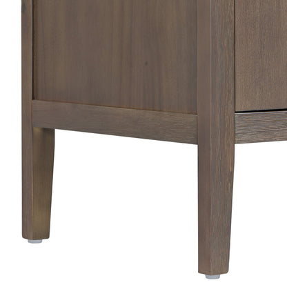 U_STYLE 47.25-Inch Farmhouse Sideboard with Pine Veneer and 2 Doors, Retro Buffet with Adjustable Feet – Model N711P410389D