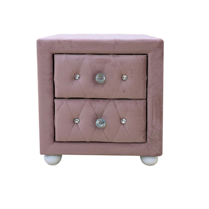 Reggie Pink Fabric Nightstand