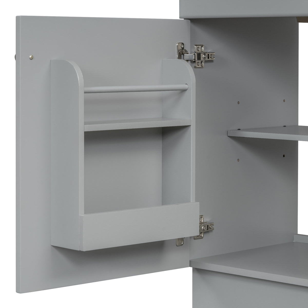 [Video] 18" Bathroom Vanity with Sink, Vanity Cabinet with Door Shelf and Adjustable Shelf, Grey