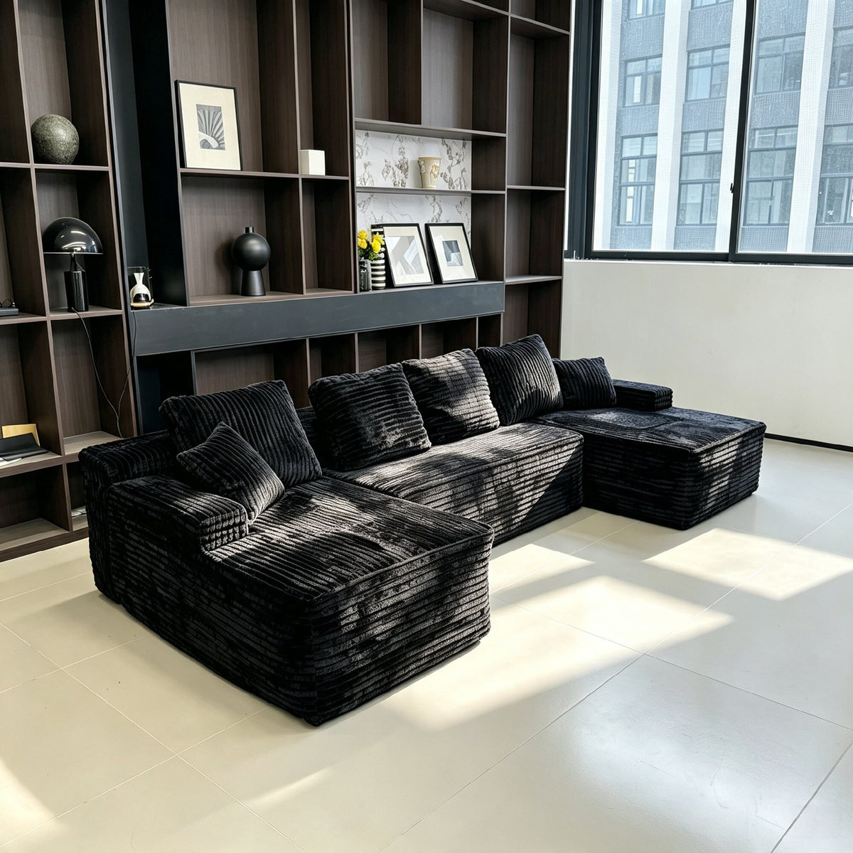 131inch Big Size Modular Sectional Oversized Boneless for Living Room Chaise Convertible Compressed Sofa Box Packaging
