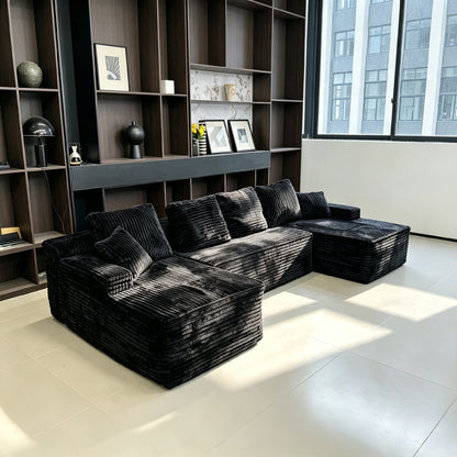 131inch Big Size Modular Sectional Oversized Boneless for Living Room Chaise Convertible Compressed Sofa Box Packaging